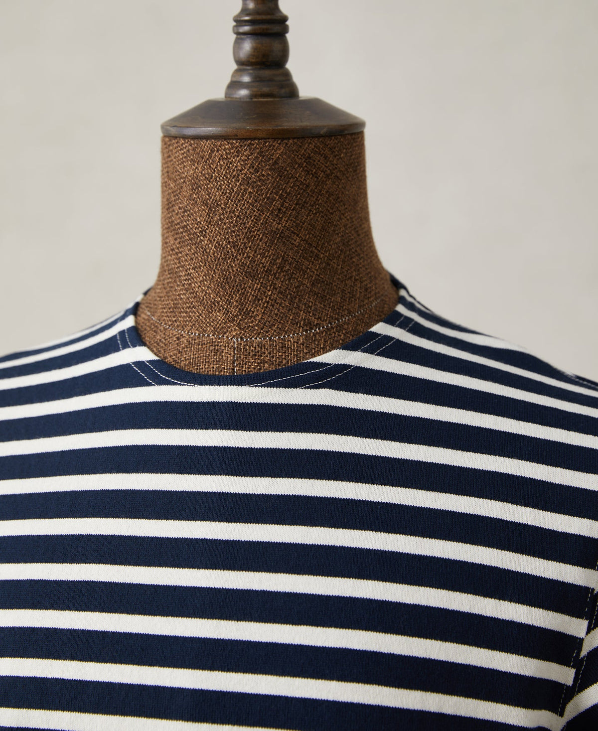 Navy Ivory Breton T-Shirt – Sleeve Detail | Ghosts Vintage