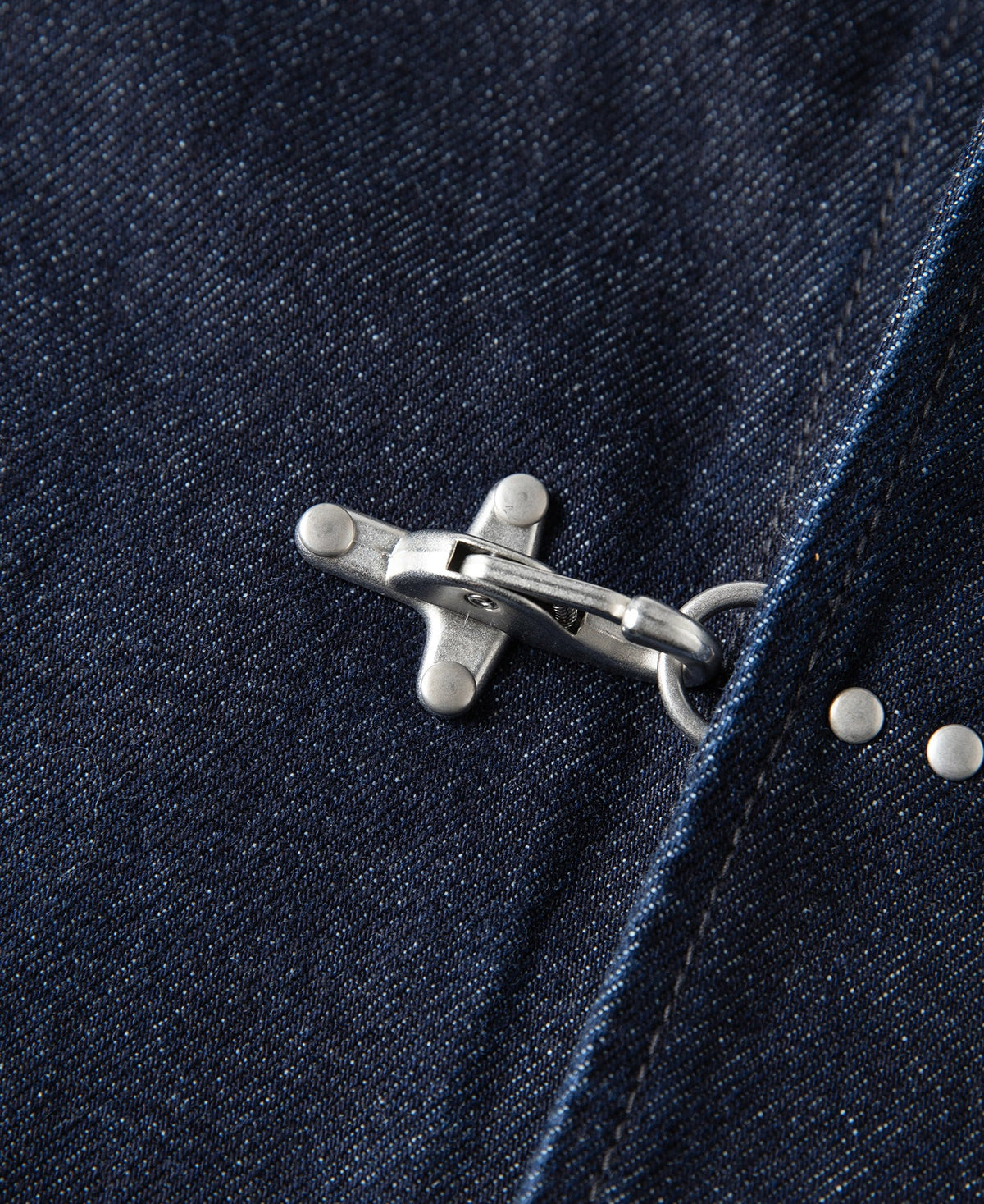Indigo Chore Jacket – Cotton Collar Lining Detail | Ghosts Vintage