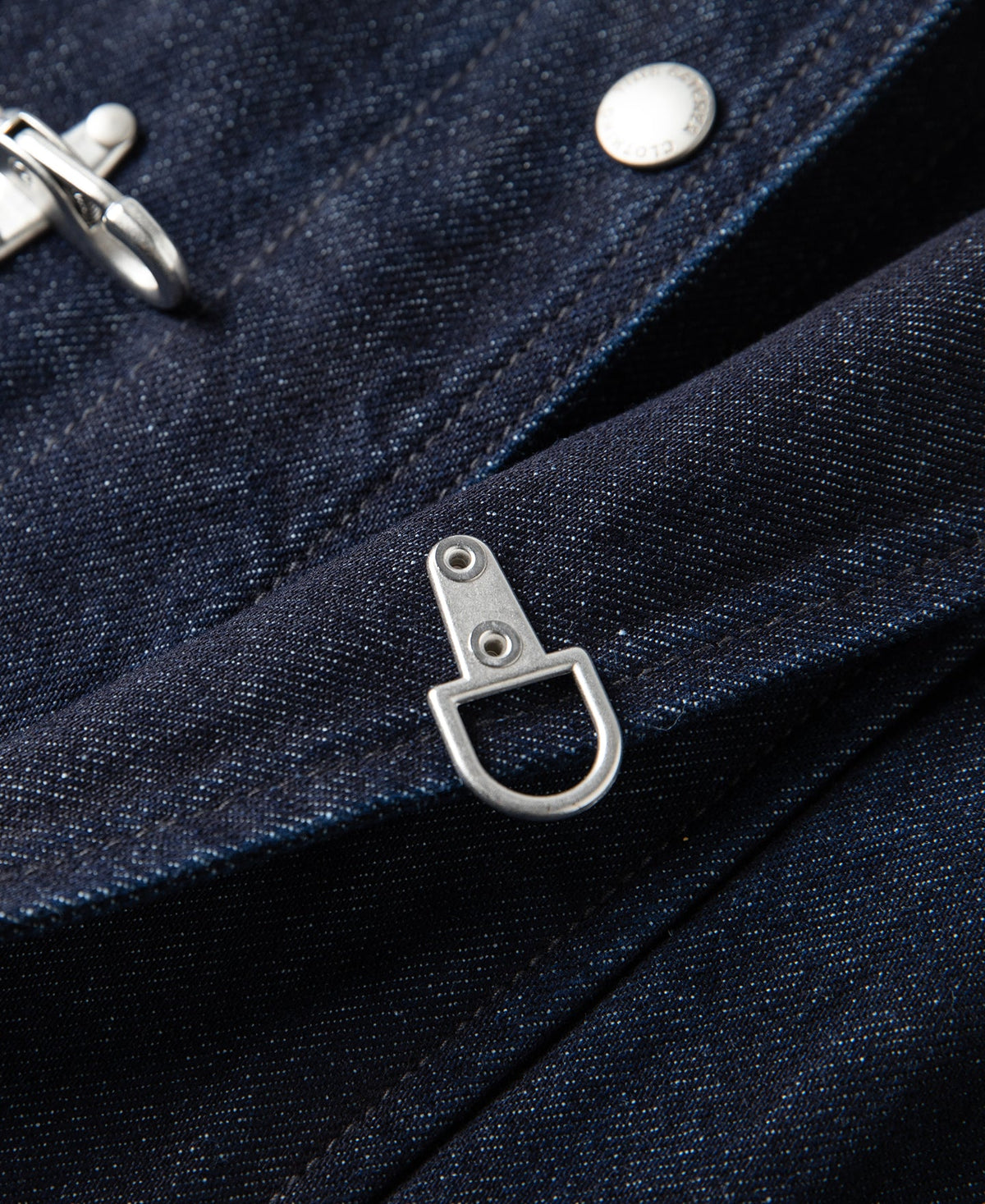 Indigo Chore Jacket – Reinforced Stitching Detail | Ghosts Vintage