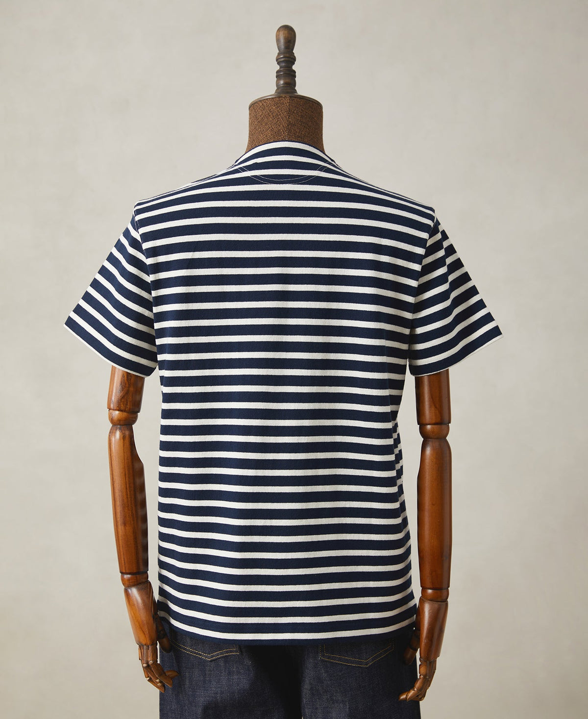 Navy Ivory Breton T-Shirt – Stripe Pattern Detail | Ghosts Vintage