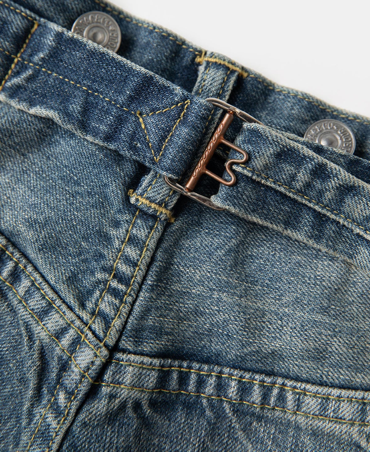 Selvedge Denim Jeans – Flat Lay Back | Ghosts Vintage