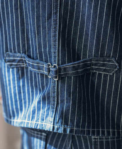 Indigo Wabash Work Vest – Waist Pocket Detail | Ghosts Vintage