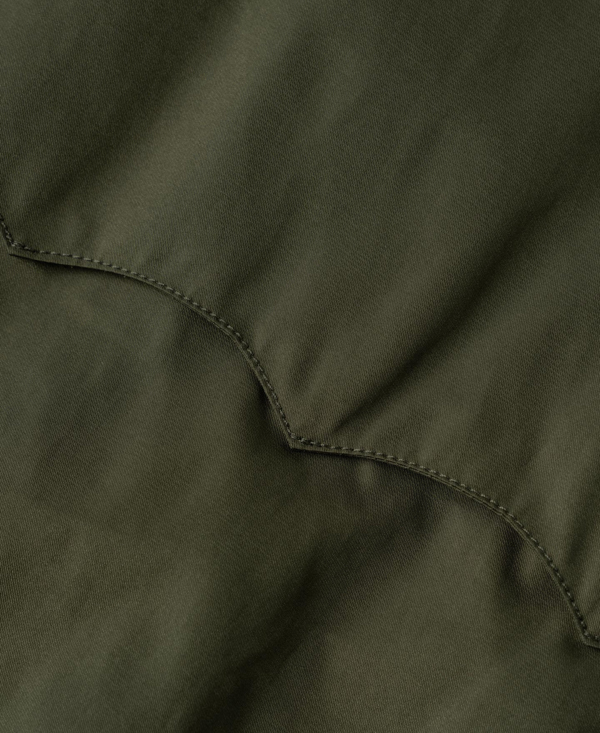 Olive Stand Collar Jacket – Sleeve Detail | Ghosts Vintage