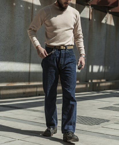Workwear Crew Neck Undershirt Apricot – Back View | Ghosts Vintage