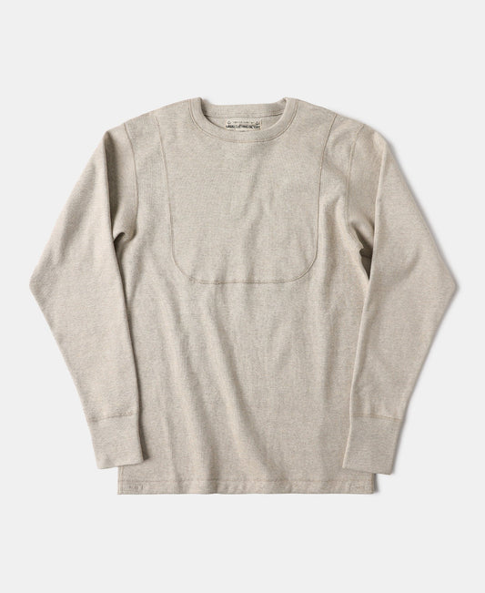 Workwear Crew Neck Undershirt Apricot – Front View | Ghosts Vintage