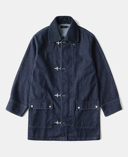 Denim Chore Jacket Indigo – Front View | Ghosts Vintage