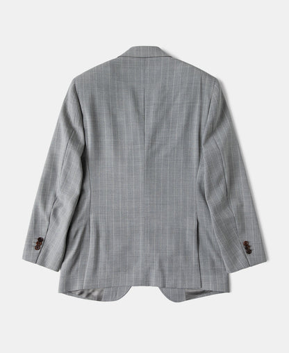 Gray Chalk Stripe Suit Jacket – Side View | Ghosts Vintage