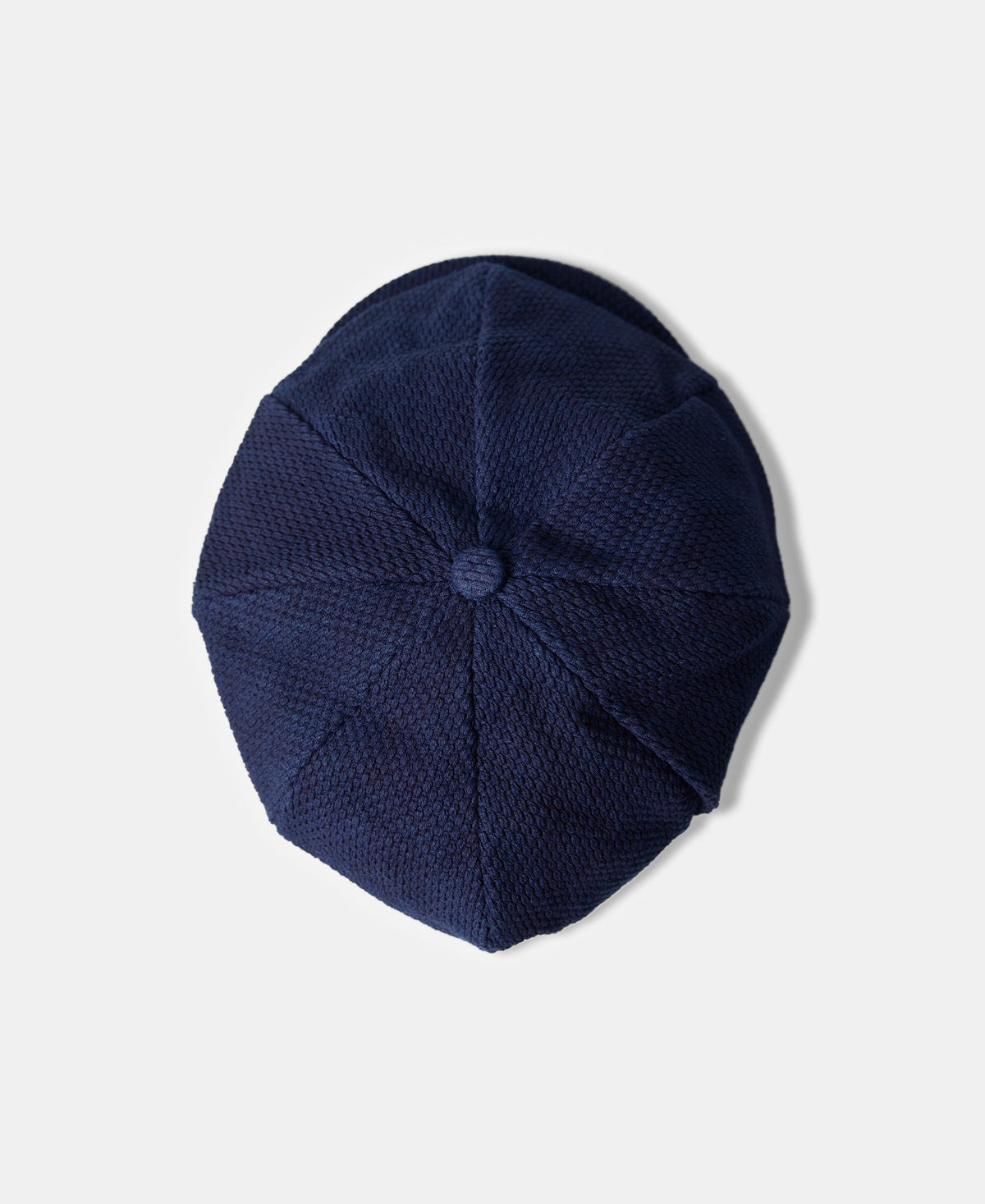 Indigo Sashiko Newsboy Cap – Side View | Ghosts Vintage