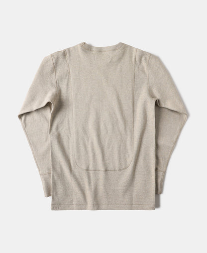 Workwear Crew Neck Undershirt Apricot – Side View | Ghosts Vintage