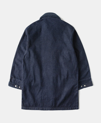Denim Chore Jacket Indigo – Side View | Ghosts Vintage