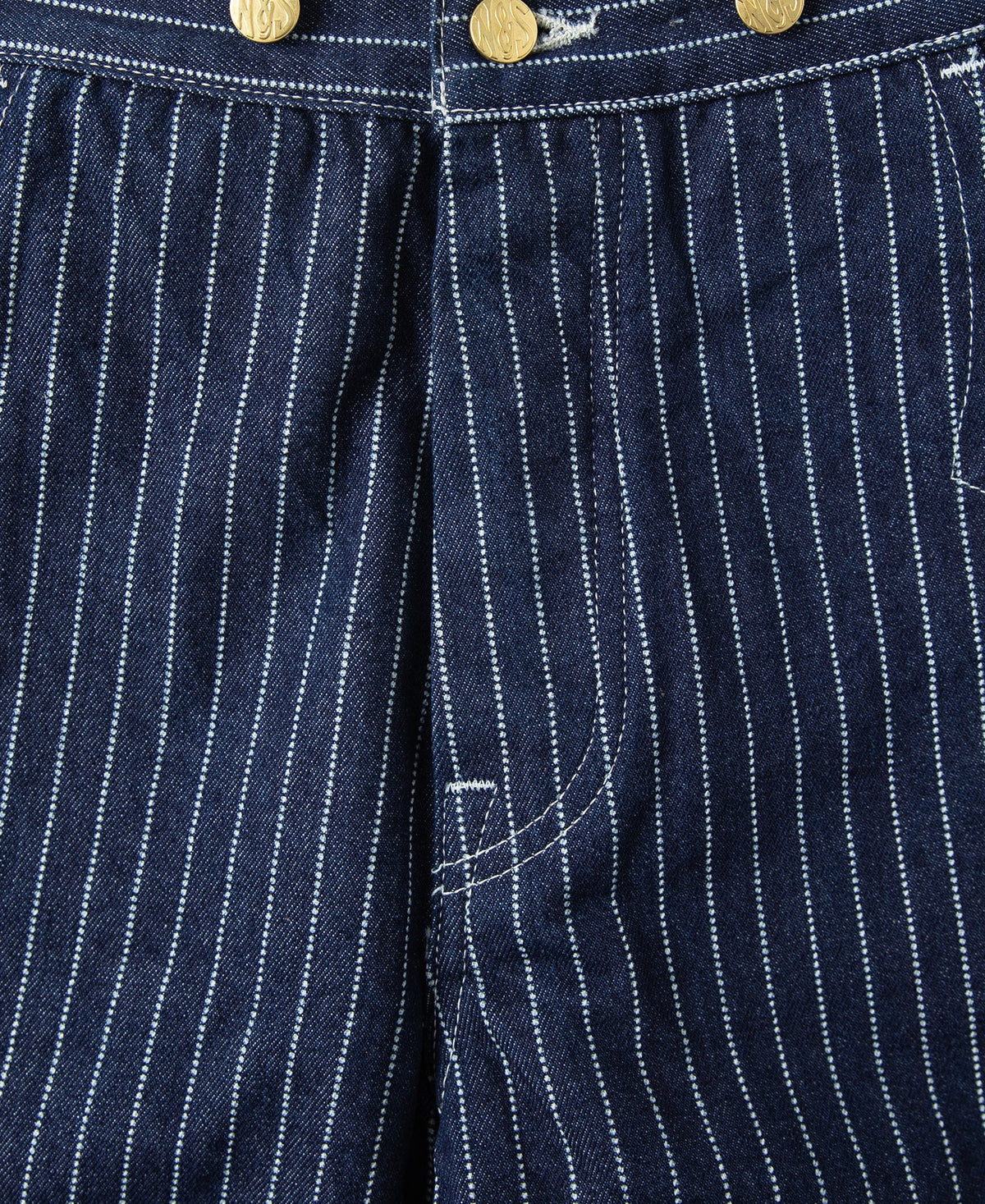 Indigo Wabash Work Pants – Front Pocket Detail | Ghosts Vintage