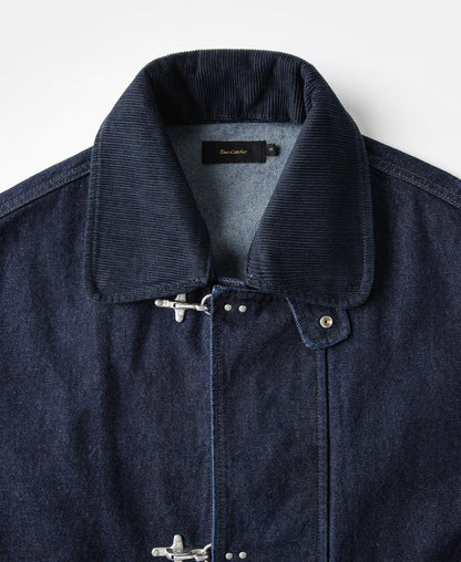Denim Chore Jacket Indigo – Back View | Ghosts Vintage