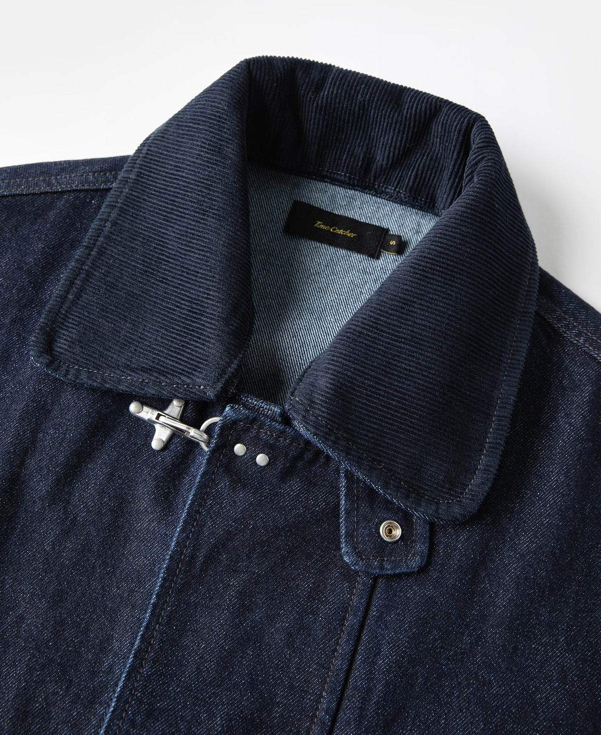 Indigo Chore Jacket – Waist Patch Pocket Detail | Ghosts Vintage