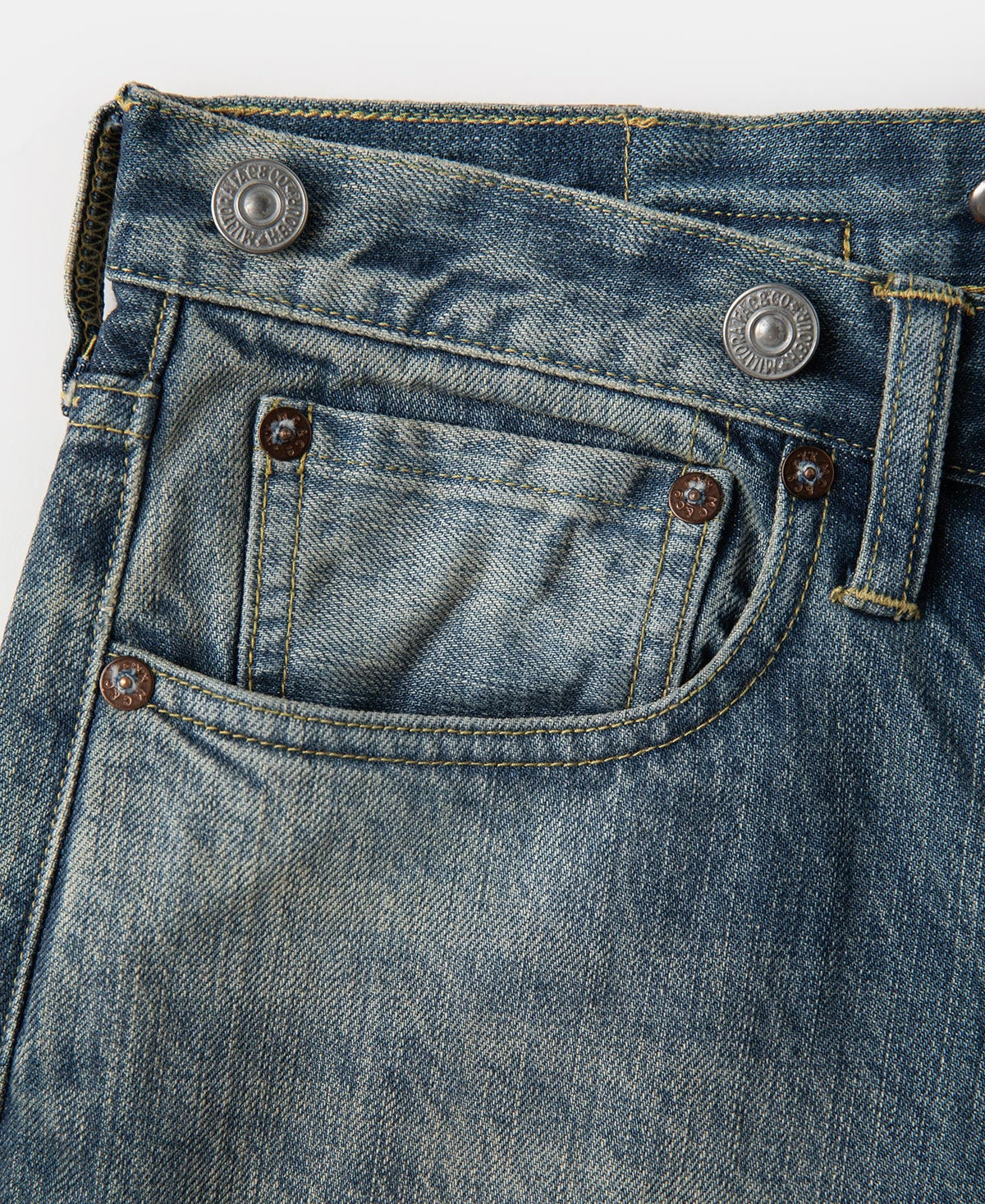 Selvedge Denim Jeans – Waistband Detail | Ghosts Vintage