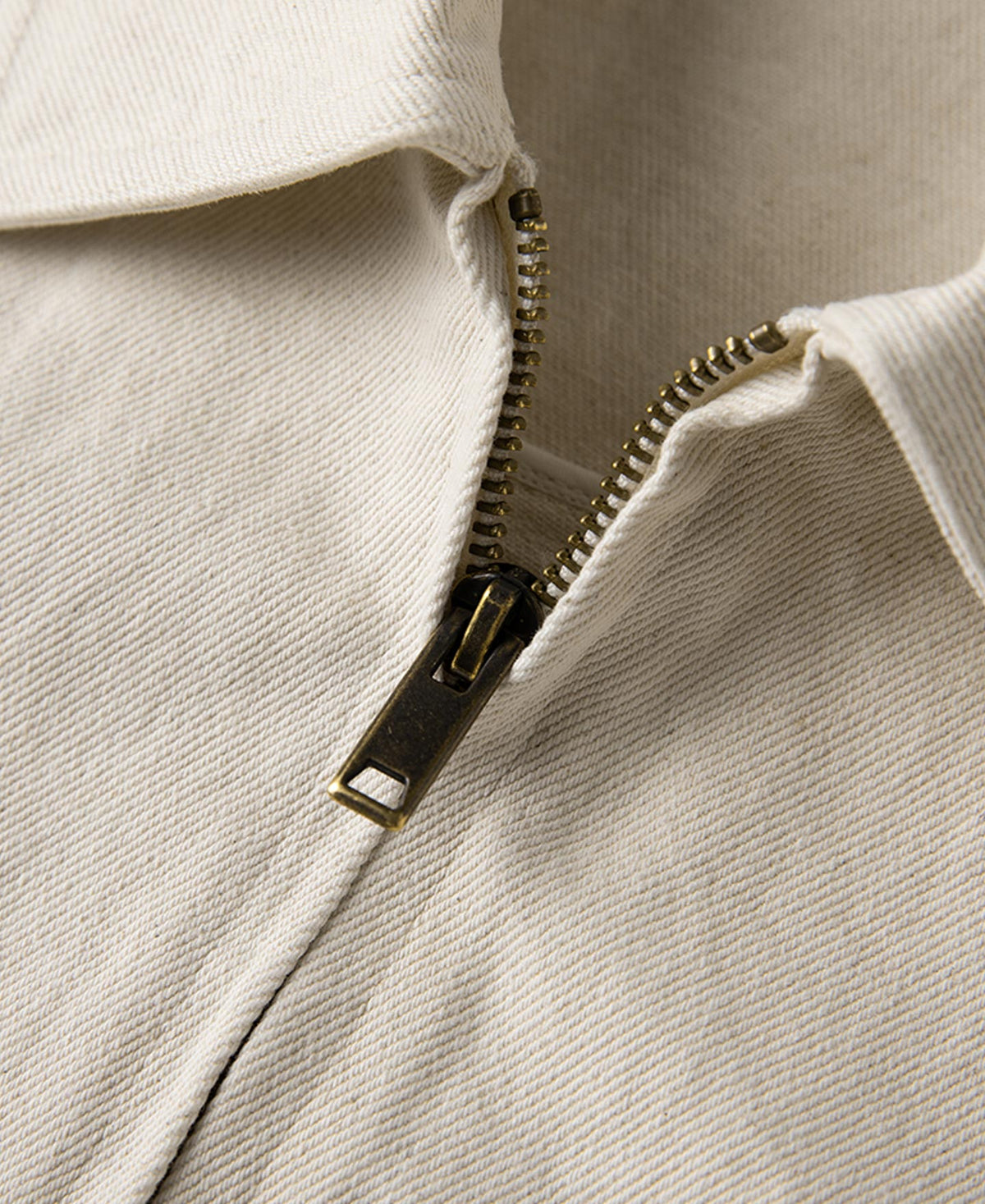 Natural Cotton Work Jacket – Waist Patch Pocket Detail | Ghosts Vintage