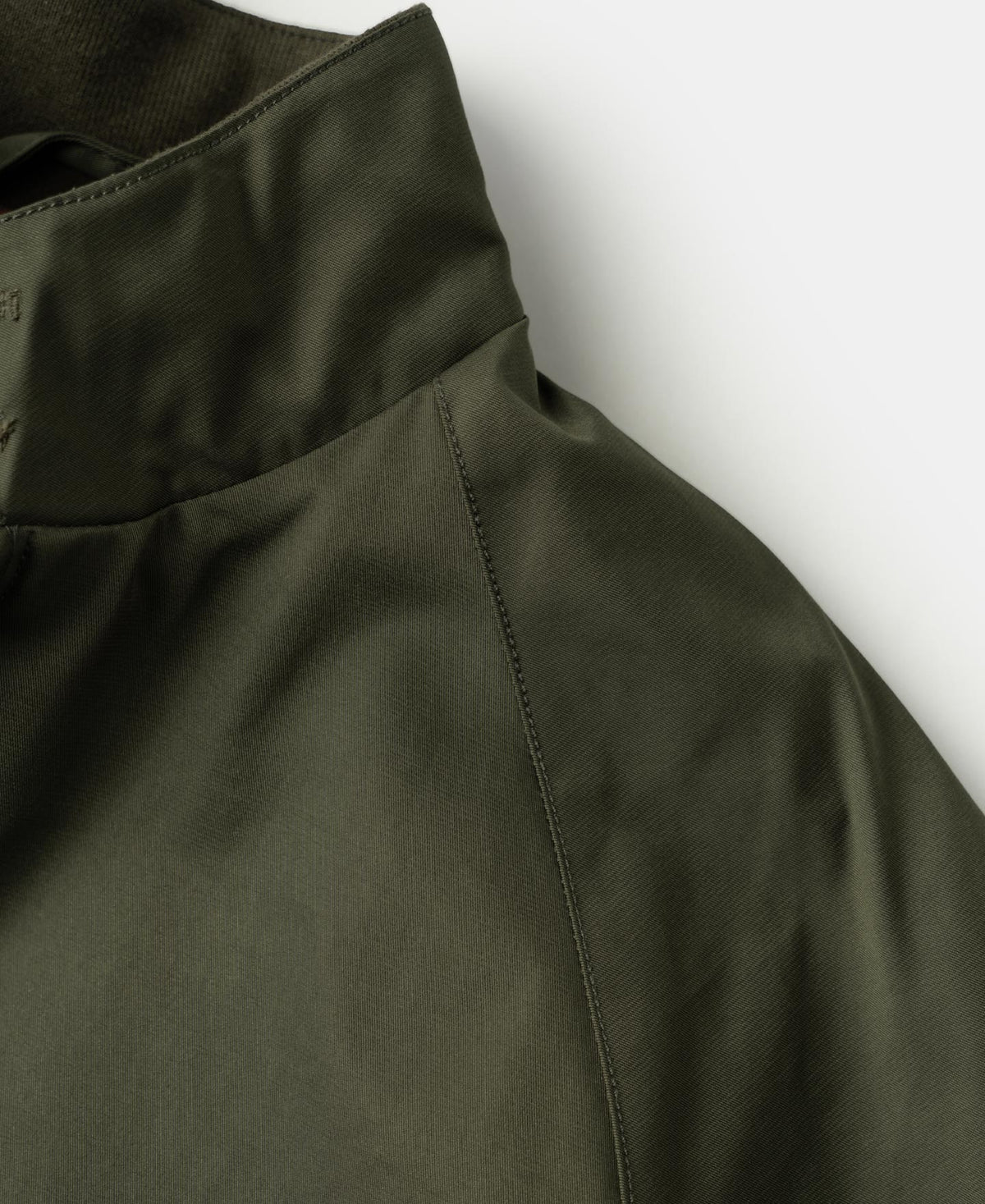 Olive Stand Collar Jacket – Stand Collar Button Detail | Ghosts Vintage