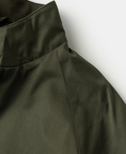 Olive Stand Collar Jacket – Stand Collar Button Detail | Ghosts Vintage