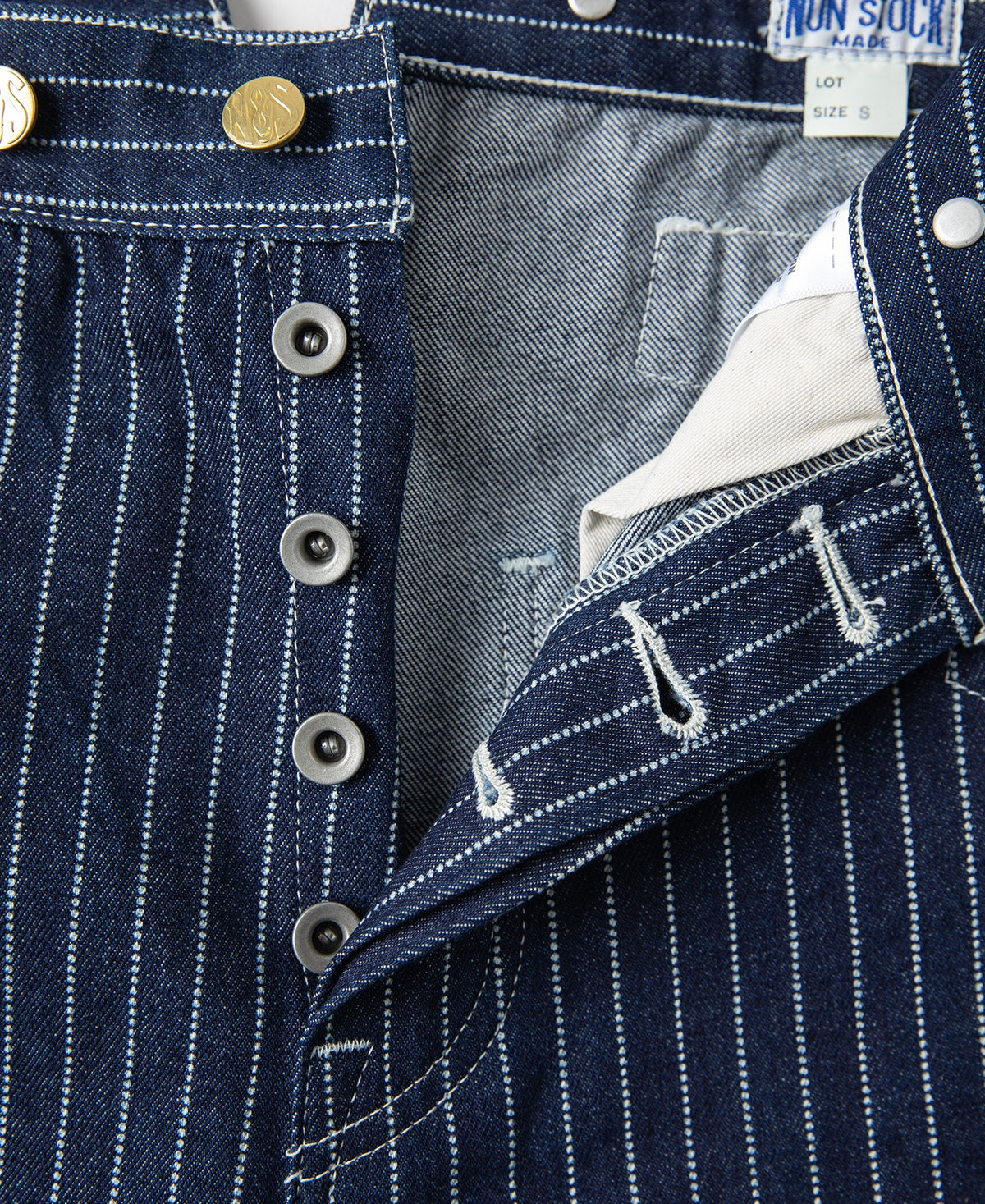 Indigo Wabash Work Pants – Waistband Detail | Ghosts Vintage
