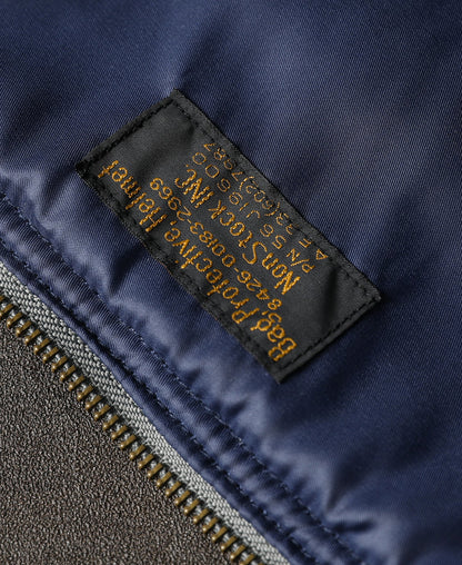 Navy Shoulder Bag – Drawstring Top Closure Detail | Ghosts Vintage