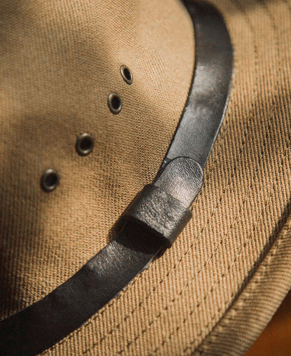 Canvas Packer Hat Khaki – Flat Lay | Ghosts Vintage