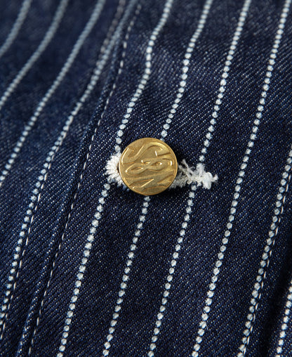 Indigo Wabash Work Vest – Copper Rivet Detail | Ghosts Vintage