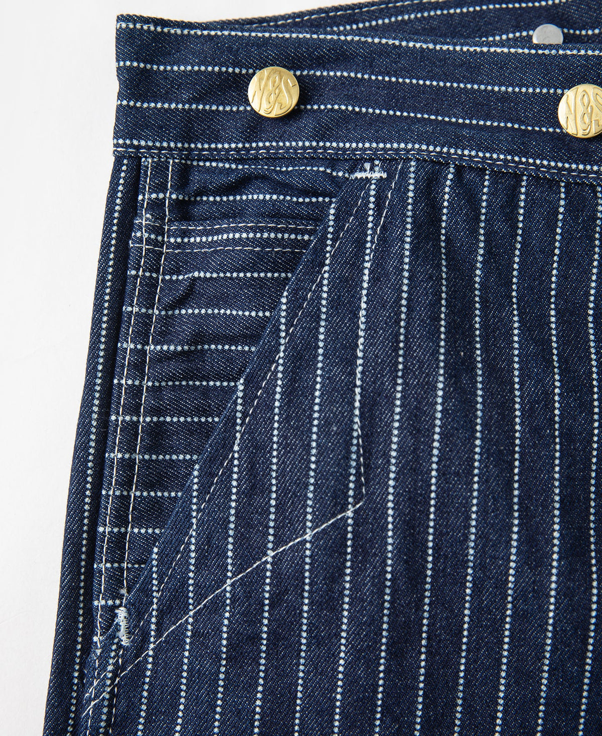Indigo Wabash Work Pants – Back Pocket Detail | Ghosts Vintage