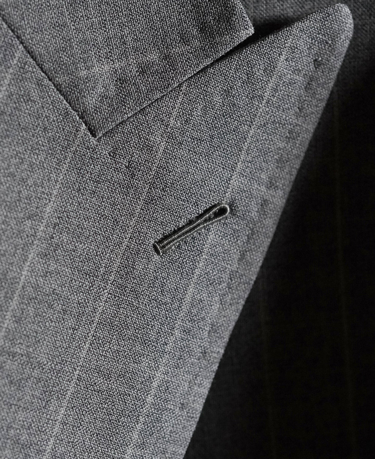 Gray Stripe Suit Jacket – Flat Lay Back | Ghosts Vintage