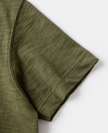 Green Tube T-Shirt – Neckline Ribbing Detail | Ghosts Vintage