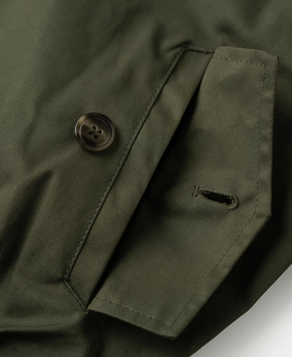Olive Stand Collar Jacket – Hem Detail | Ghosts Vintage
