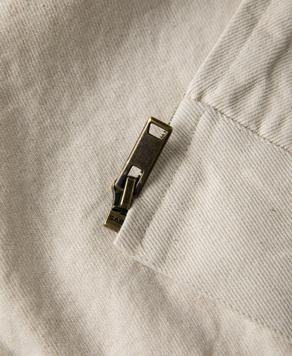 Natural Cotton Work Jacket – Flat Lay Front | Ghosts Vintage